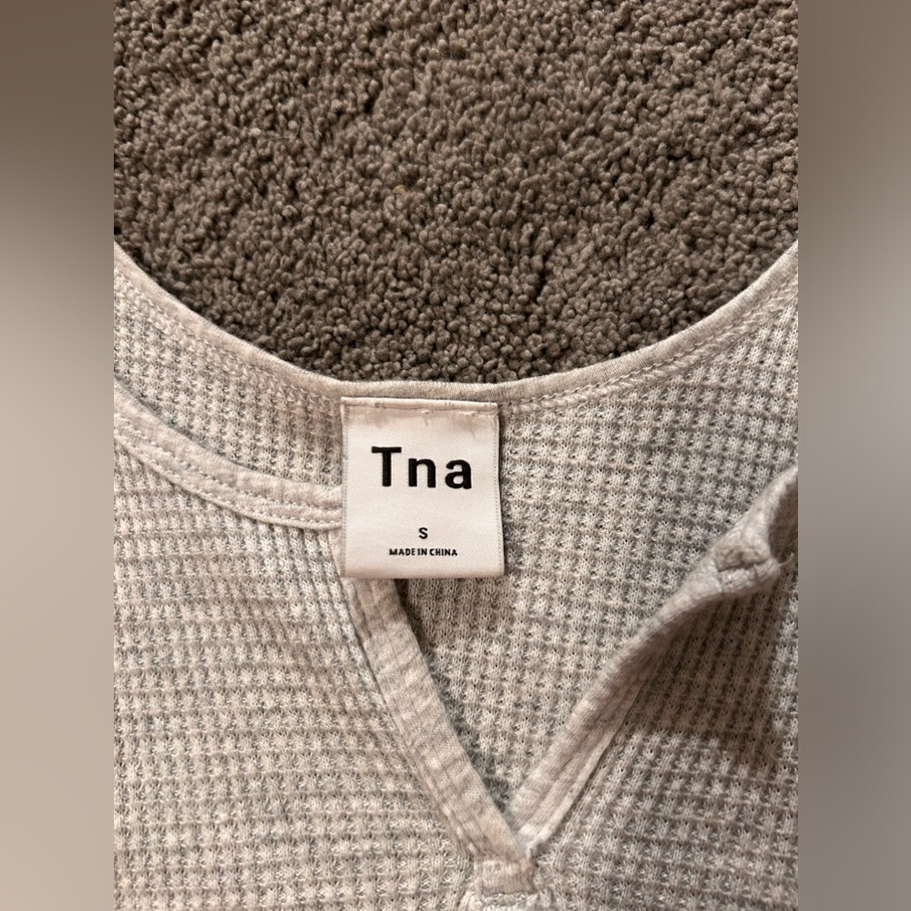 Aritzia TNA waffle knit cropped tank
